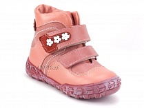 208-307,46,236,19 Тотто (Totto), ботинки демисезонние детские профилактические, байка, кожа, розовый, красный в Барнауле