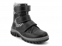 290 (22-30) Аквелла (Akwella), ботинки зимние детские ортопедические с высоким берцем, натуральная шерсть, кожа, черный 