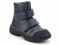 3381-712 Тотто (Totto), ботинки детские утепленные ортопедические профилактические, байка, кожа, синий. в Барнауле