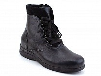 84-13-2-504/30 Рикосс (Ricoss) ботинки для взрослых демисезонные утепленные, ворсин, кожа, черный, полнота 10 