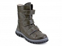 207з (31-40) Аквелла (Akwella), ботинки зимние ортопедические с высоким берцем, натуральная шерсть, кожа, тёмно-зелёный в Барнауле