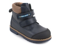 505-MSС (23-25)  Минишуз (Minishoes), ботинки ортопедические профилактические, демисезонные неутепленные, кожа, темно-синий в Барнауле