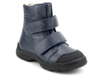 338-712 Тотто (Totto), ботинки детские утепленные ортопедические профилактические, кожа, синий в Барнауле