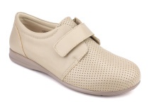 5001 Плюмекс (Plumex), туфли для взрослых, перфорированная кожа, бежевый, полнота 10. 
