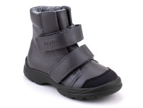 338-721 Тотто (Totto), ботинки детские утепленные ортопедические профилактические, кожа, серый. в Барнауле