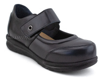 S827-1 Доктор Спектор (Doktor Spektor), туфли ортопедические для взрослых, кожа,стрейч, черный, полнота 12 