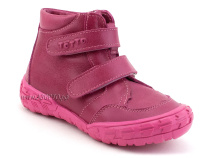 201-267 Тотто (Totto), ботинки демисезонние детские профилактические на байке, кожа, фуксия. в Барнауле