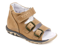 0311-4-128 Тотто (Totto) сандалии детские ортопедические профилактические, кожа, коричневый 