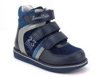 23-251  Сурсил (Sursil-Ortho), ботинки неутепленные с высоким берцем, кожа , нубук, синий, голубой в Барнауле