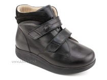 141606W Сурсил-Орто (Sursil-Ortho), ботинки для взрослых, ригидная подошва, диабетическая подкладка, кожа, нубук, черный, полнота 11 в Барнауле