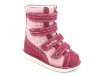 23-220 Сурсил-Орто (Sursil-Ortho), ботинки демисезонные детские ортопедические  с тутором, кожа, розовый в Барнауле